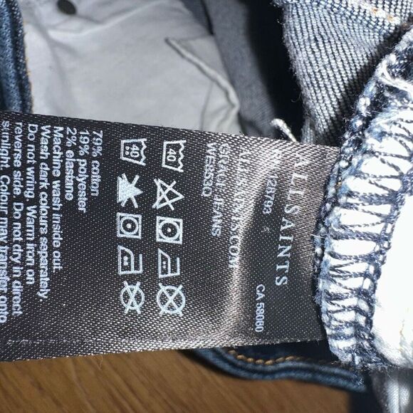 AllSaints Jean grace 30 dark wash medium rise - Picture 4 of 8